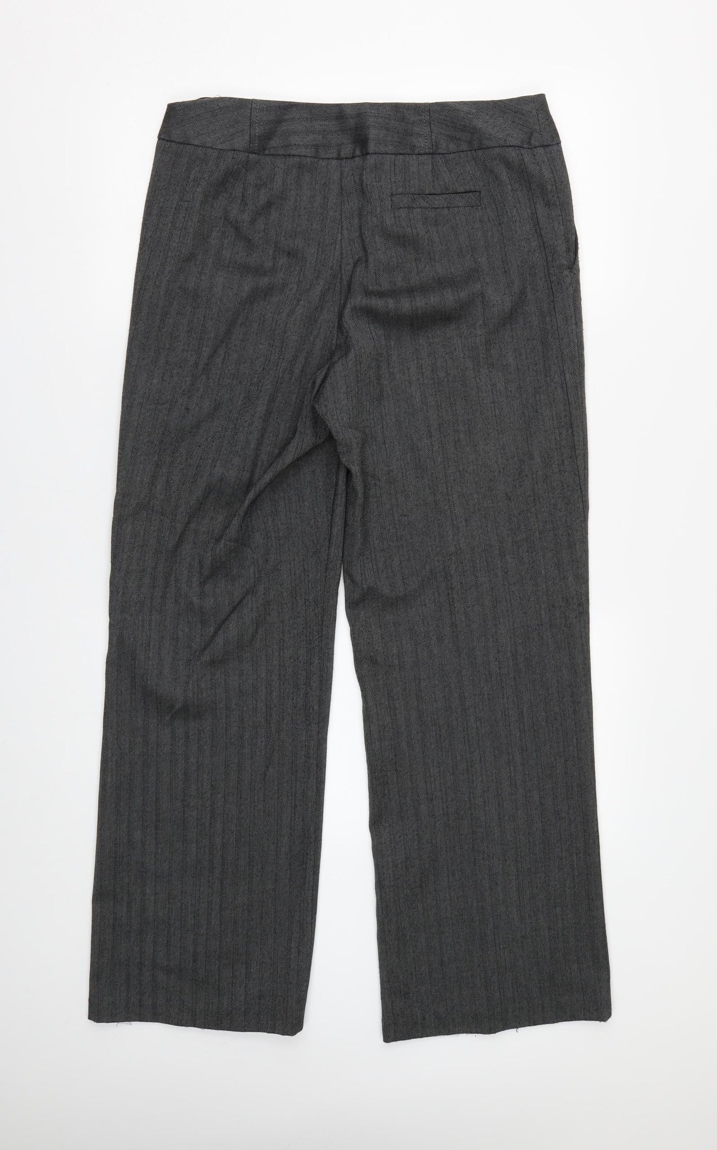 Womens UK Size 12 BHS Regular Fit  Grey Trousers