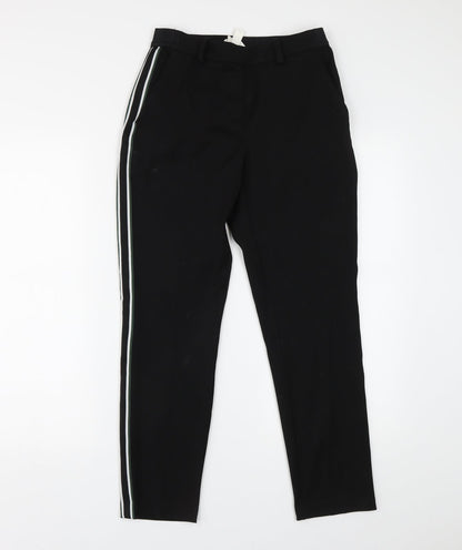 H&M Womens Black   Trousers  Size 8 L26 in