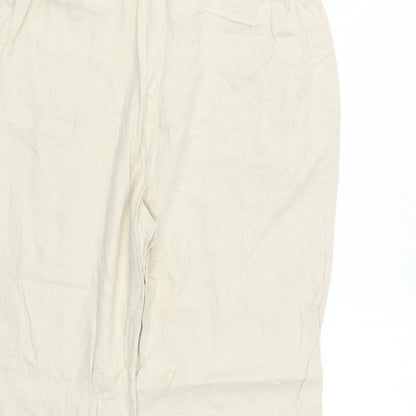 Womens UK Size M Preworn Regular Fit  Beige Trousers