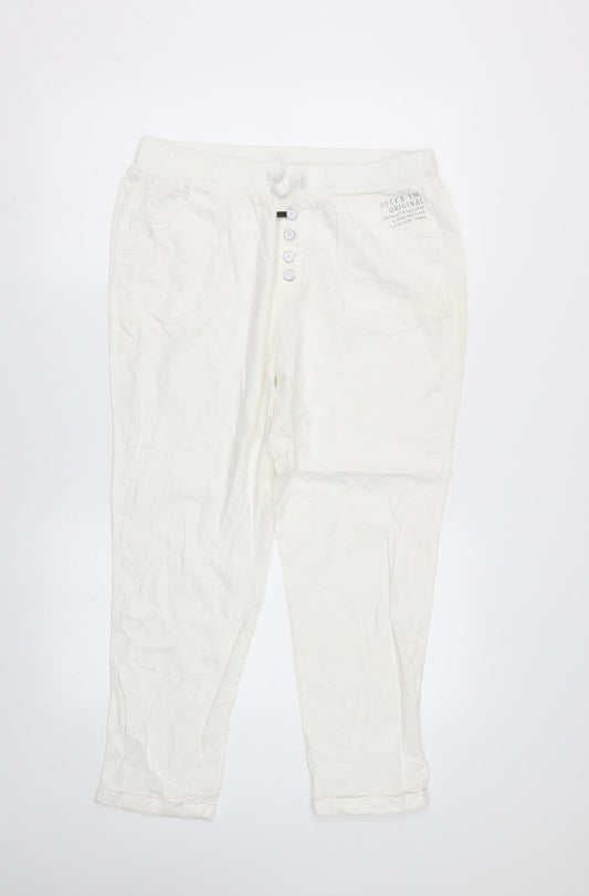 Soccx Womens White   Trousers  Size M L24 in