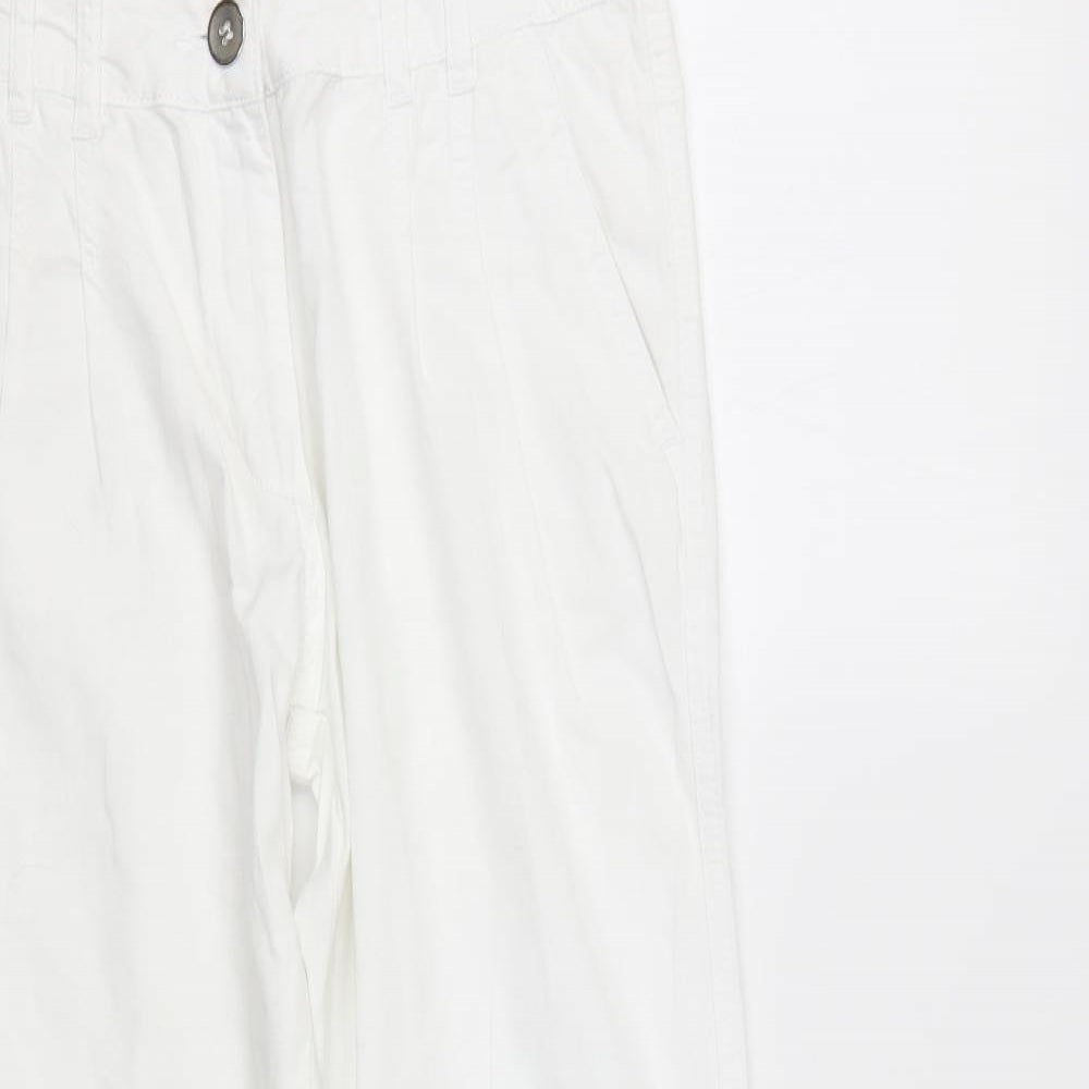 F&F Womens White  Denim Straight Jeans Size 10 L29 in