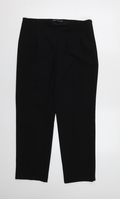 Womens UK Size 12 M&S Regular Fit  Black Trousers