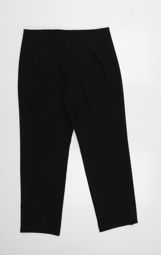 Womens UK Size 12 M&S Regular Fit  Black Trousers