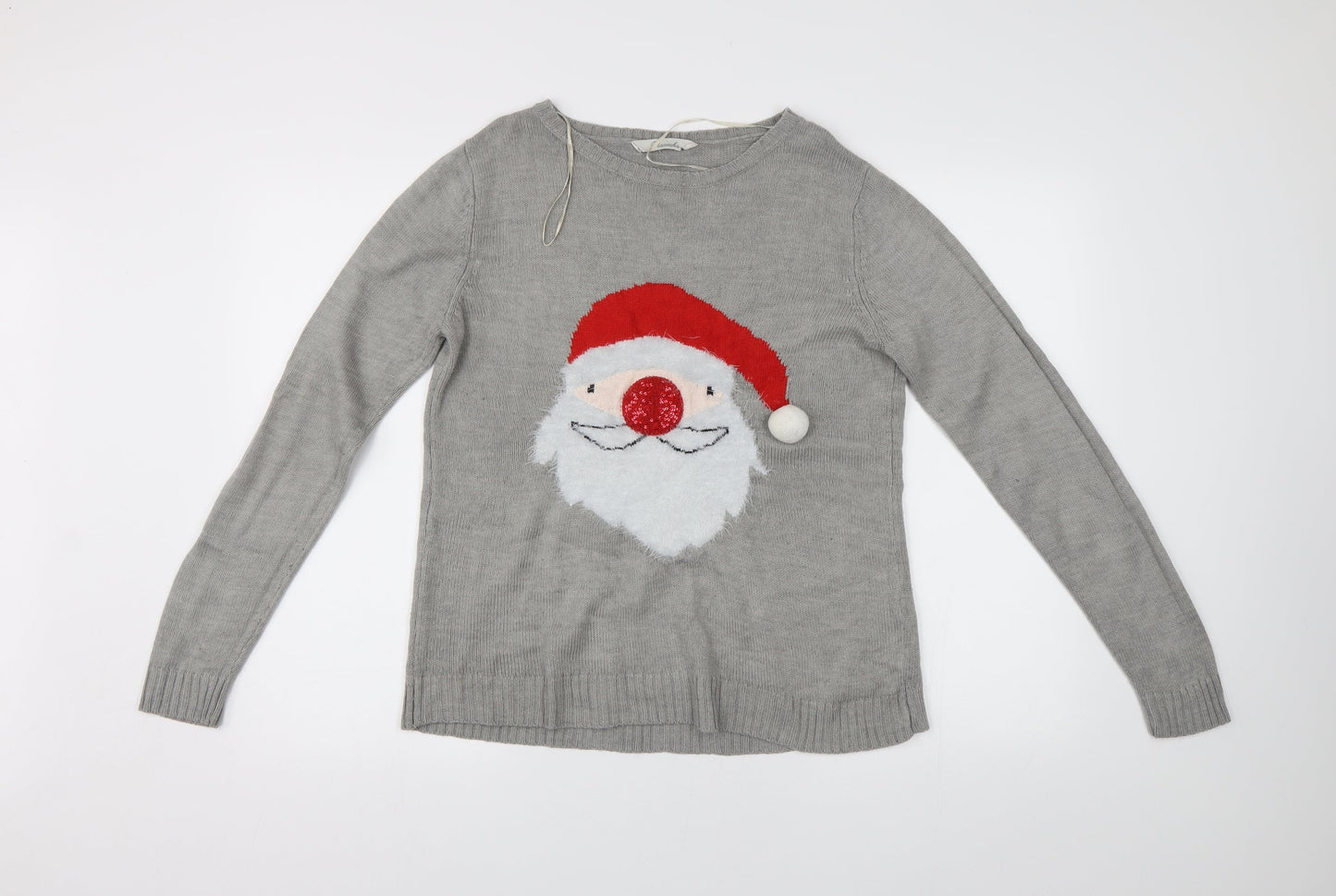Womens UK Size M Peacocks Grey Pullover Jumper