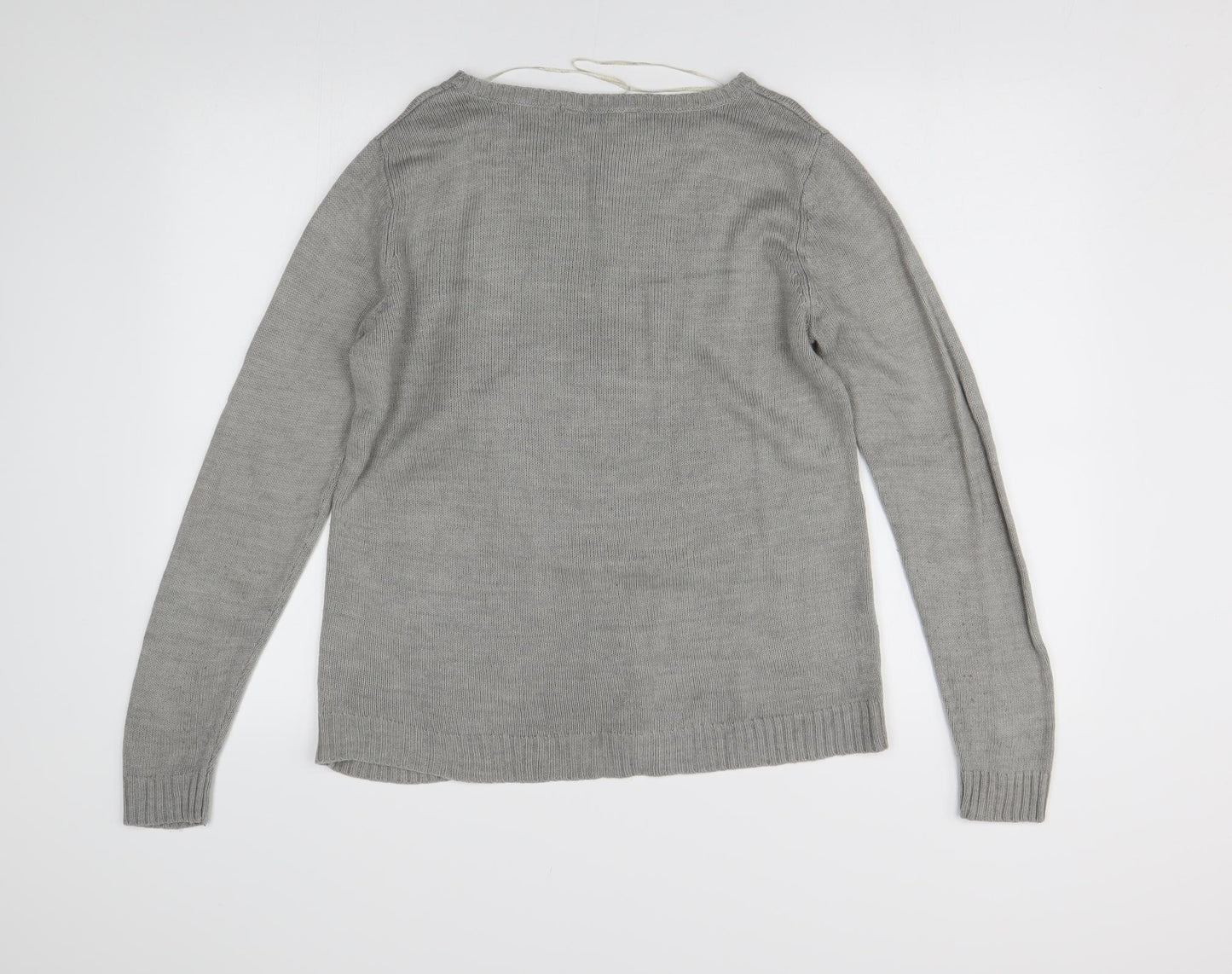 Womens UK Size M Peacocks Grey Pullover Jumper