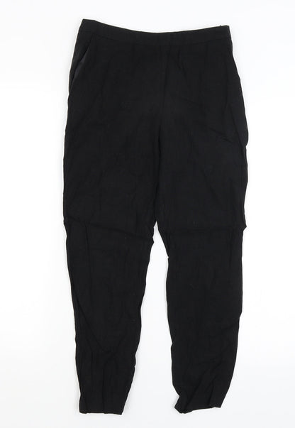 Womens UK Size 6 ASOS Regular Fit Capri Black Trousers