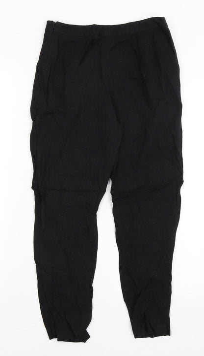 Womens UK Size 6 ASOS Regular Fit Capri Black Trousers