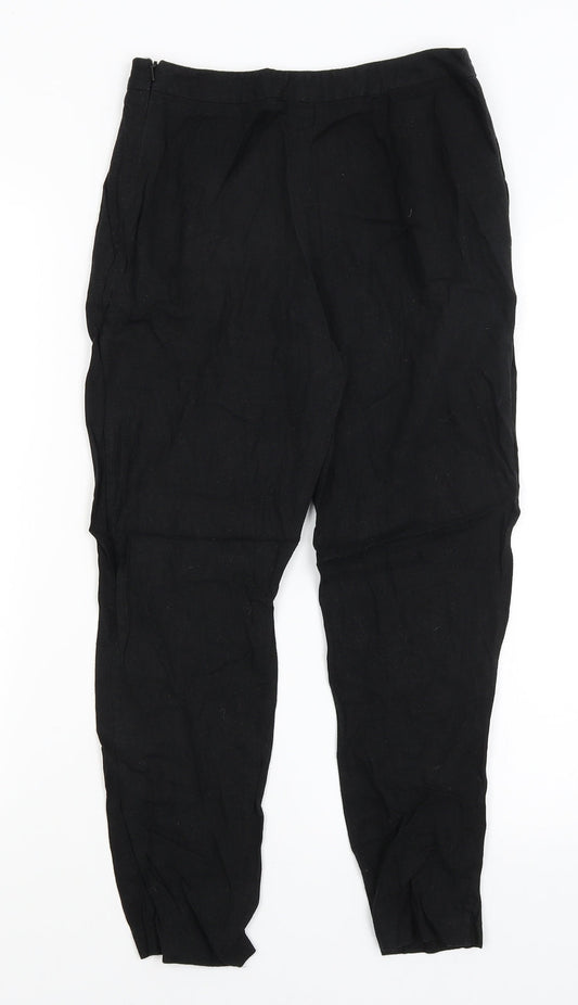 Womens UK Size 6 ASOS Regular Fit Capri Black Trousers