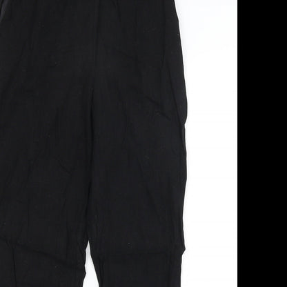 Womens UK Size 6 ASOS Regular Fit Capri Black Trousers