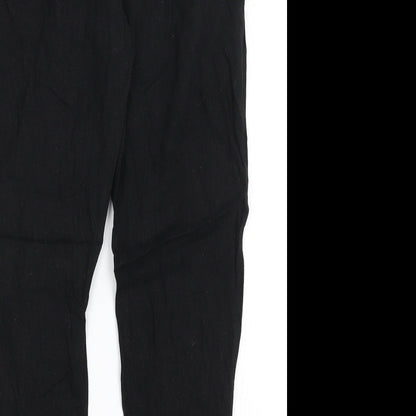 Womens UK Size 6 ASOS Regular Fit Capri Black Trousers