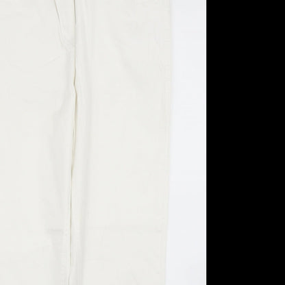 Cecil Womens White   Pedal Pusher Trousers Size 30 in L23 in