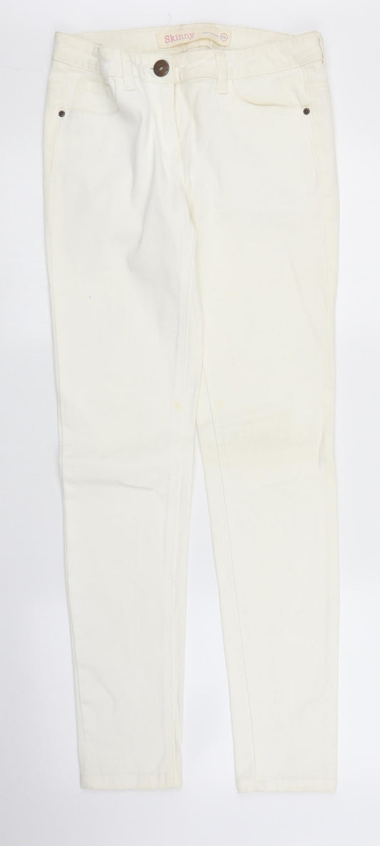 NEXT Womens White  Denim Skinny Jeans Size 10 L28 in