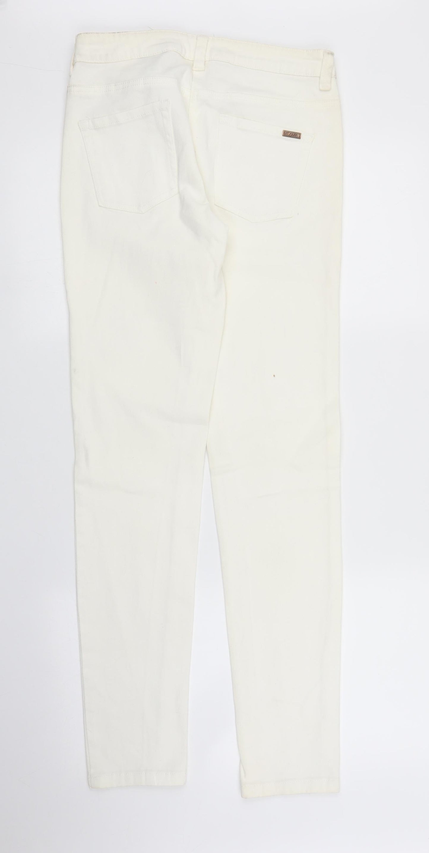 NEXT Womens White  Denim Skinny Jeans Size 10 L28 in