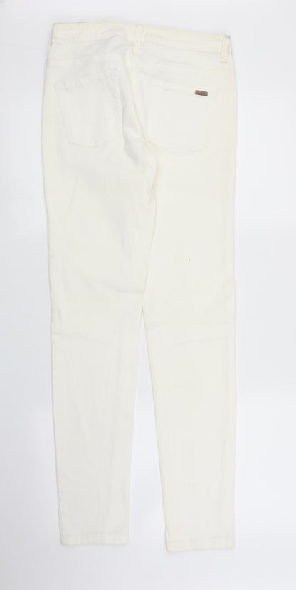 NEXT Womens White  Denim Skinny Jeans Size 10 L28 in