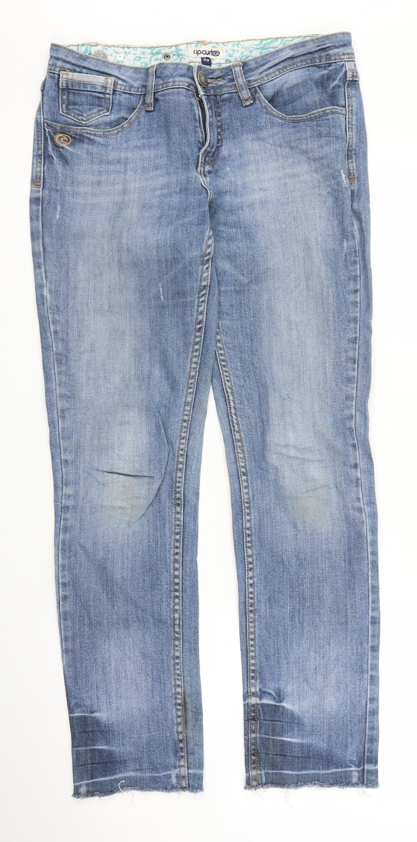 Rip Curls Womens Blue  Denim Straight Jeans Size 29 in L29 in