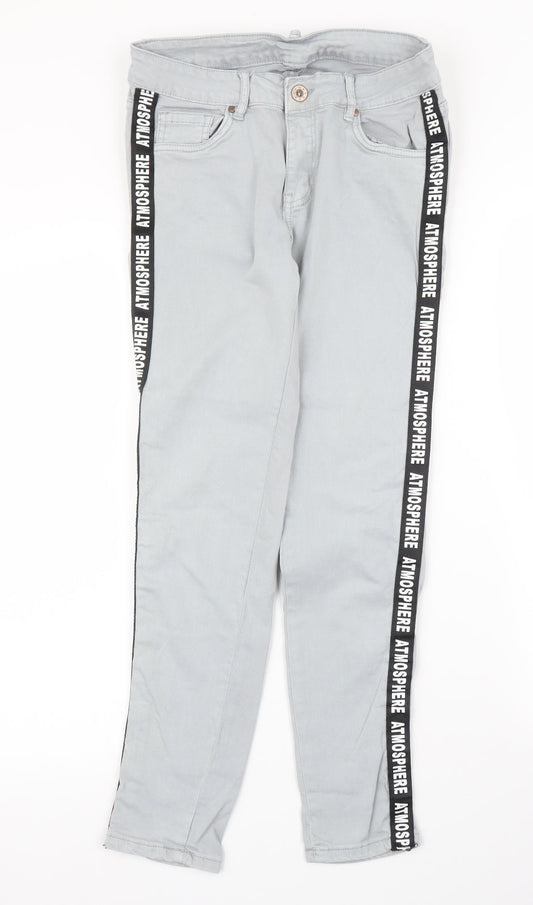 Primark Womens Grey   Skinny Jeans Size XS L27 in