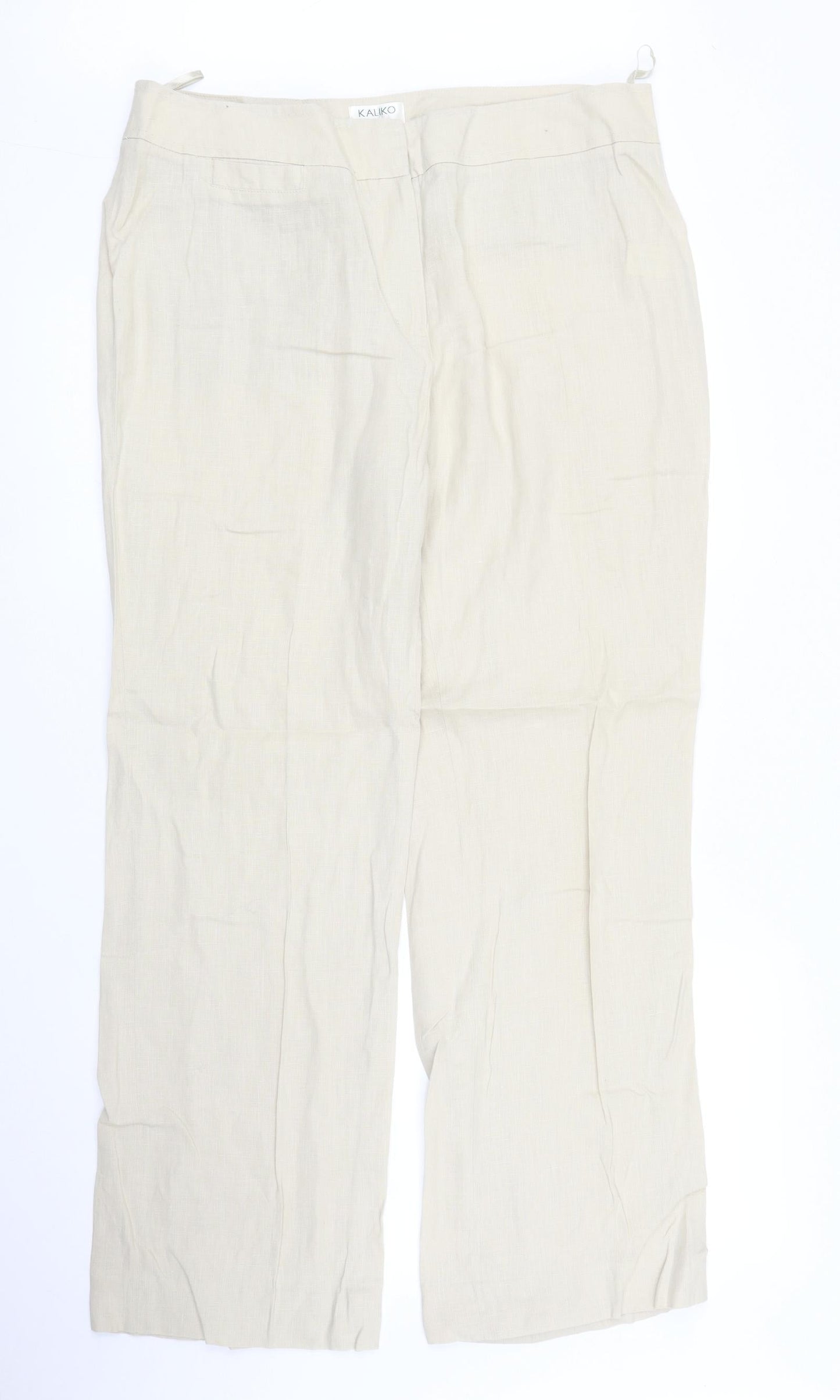 Womens UK Size 16 Kaliko Regular Fit  Beige Trousers