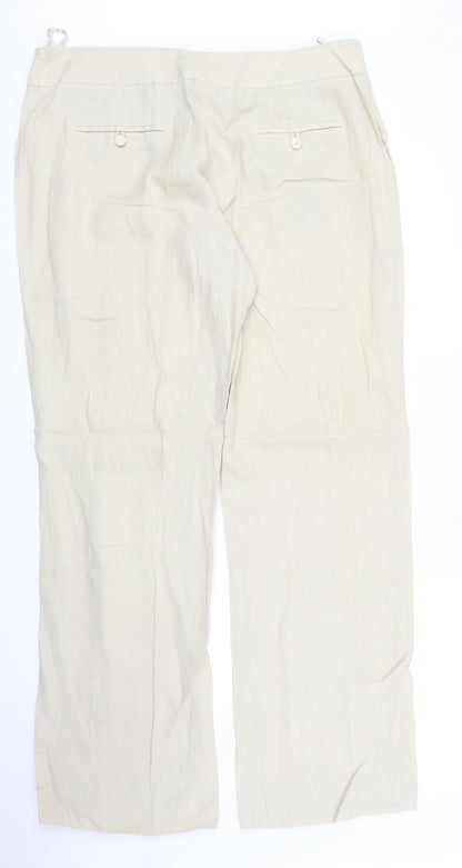 Womens UK Size 16 Kaliko Regular Fit  Beige Trousers