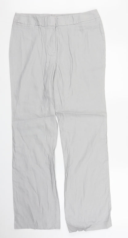 Womens UK Size 12 M&S Regular Fit  Grey Trousers