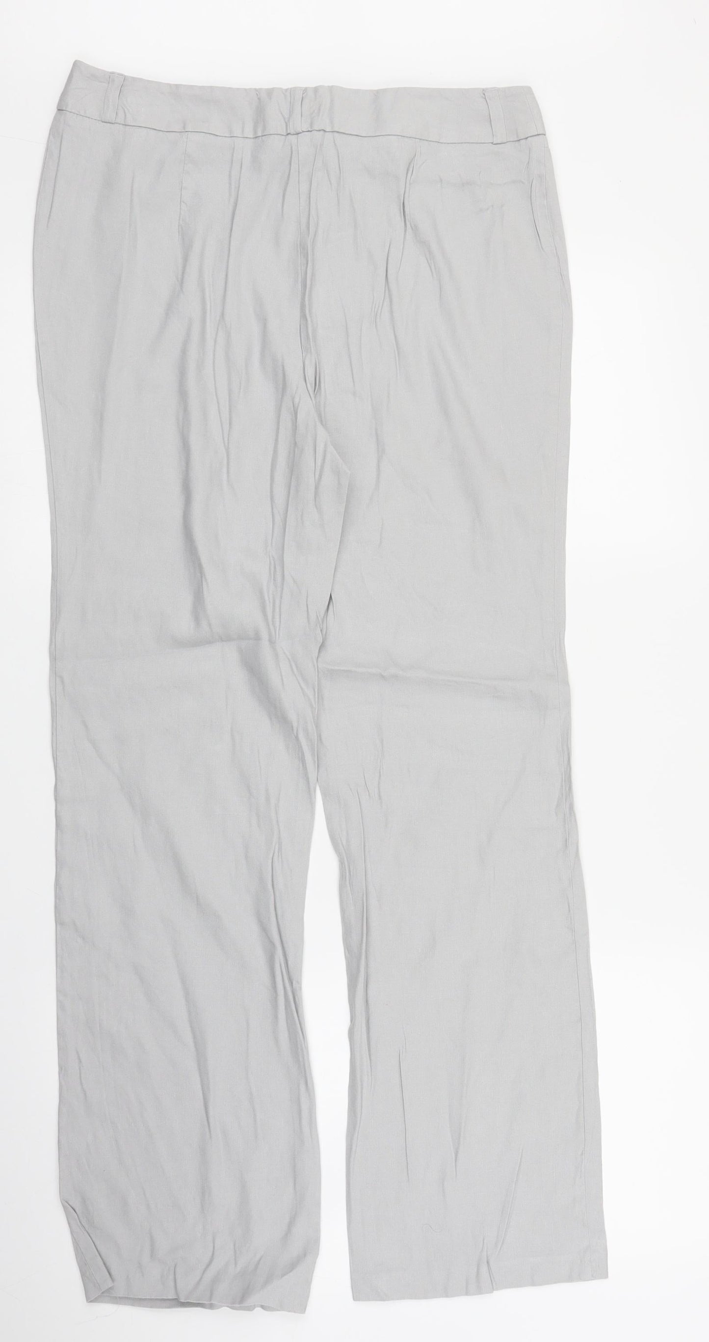 Womens UK Size 12 M&S Regular Fit  Grey Trousers