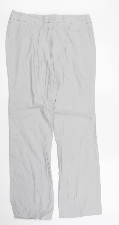Womens UK Size 12 M&S Regular Fit  Grey Trousers
