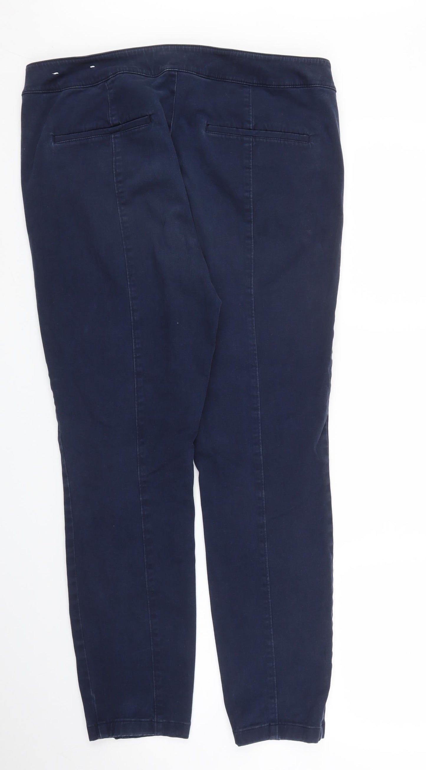 LOFT Womens Blue  Rayon Carrot Trousers Size 12 L27 in