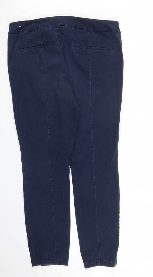 LOFT Womens Blue  Rayon Carrot Trousers Size 12 L27 in
