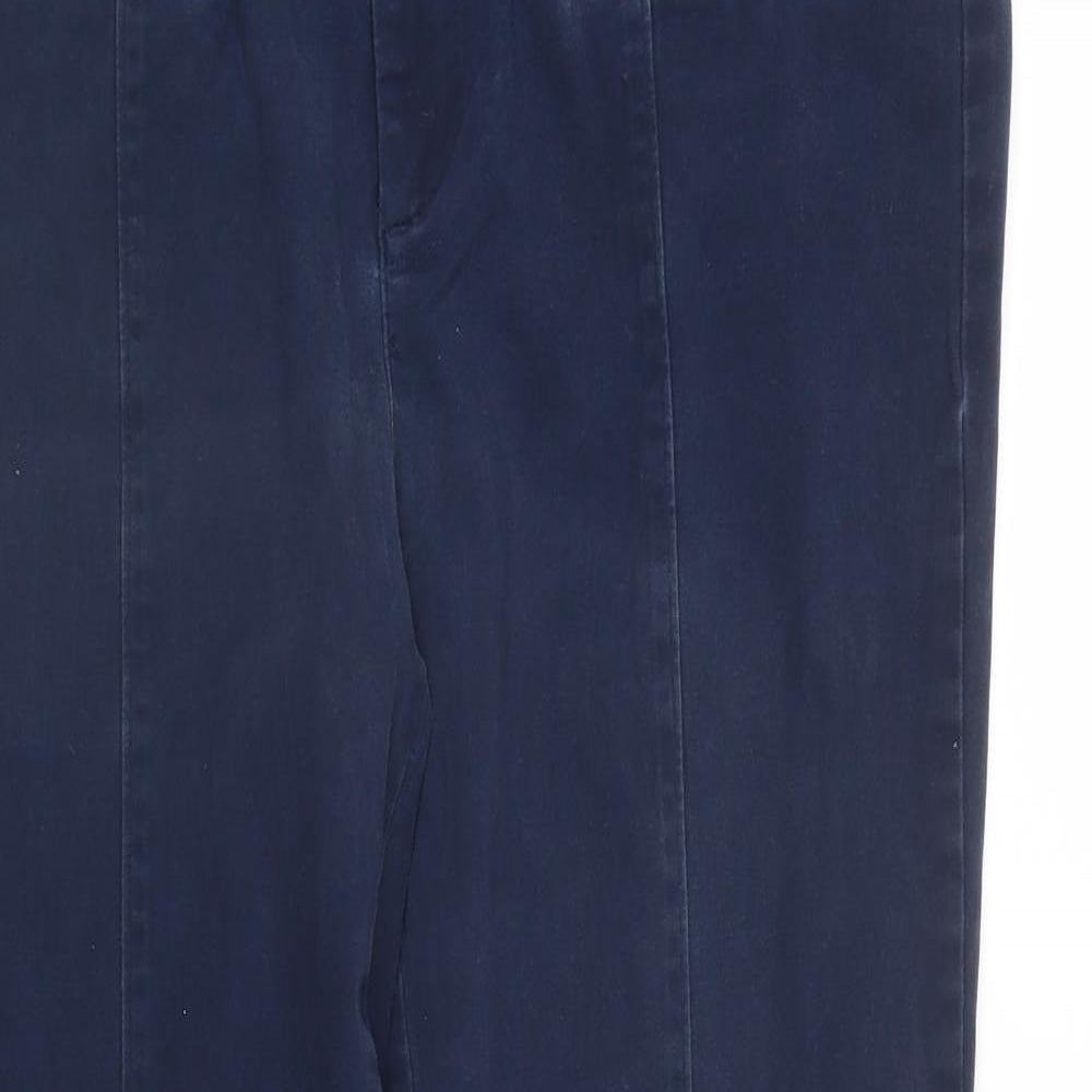 LOFT Womens Blue  Rayon Carrot Trousers Size 12 L27 in