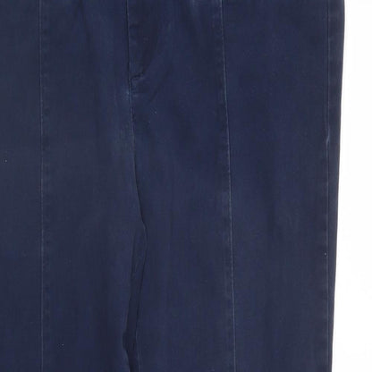 LOFT Womens Blue  Rayon Carrot Trousers Size 12 L27 in