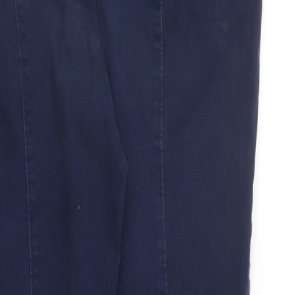 LOFT Womens Blue  Rayon Carrot Trousers Size 12 L27 in