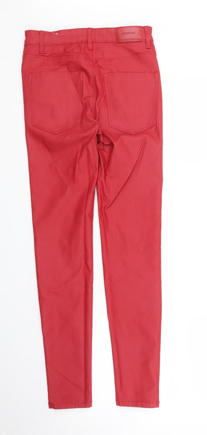 Womens UK Size S Stradavarius Regular Fit Skinny Red Jeans