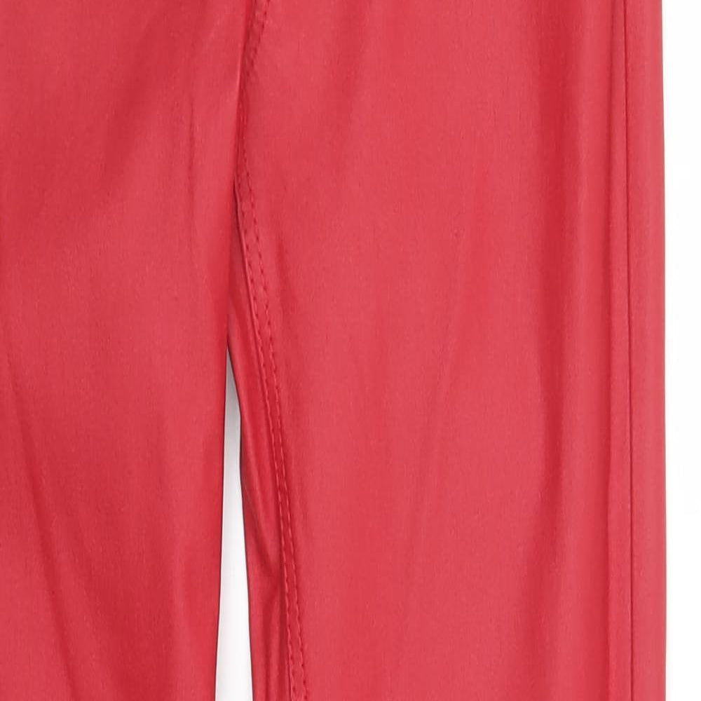 Womens UK Size S Stradavarius Regular Fit Skinny Red Jeans