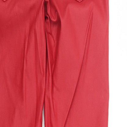 Womens UK Size S Stradavarius Regular Fit Skinny Red Jeans
