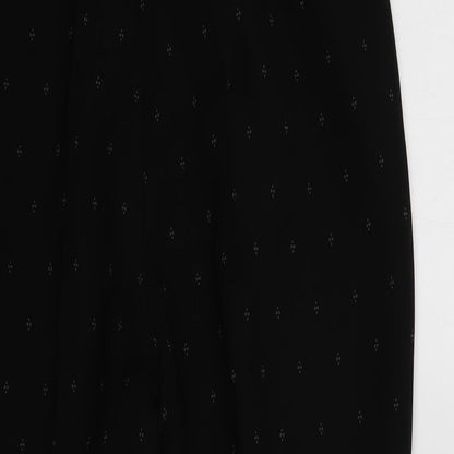 whimsy Womens Black Geometric  Trousers  Size 16 L26 in