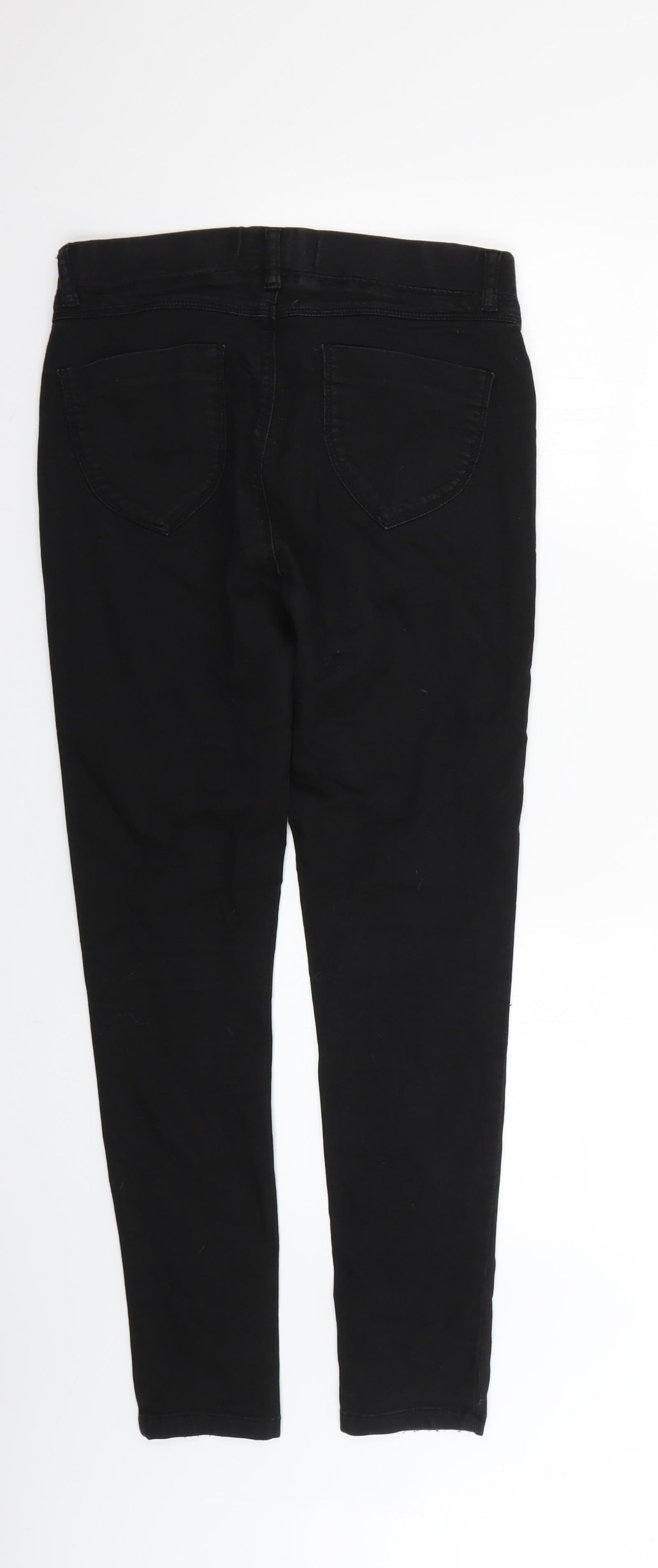 Womens UK Size 10 Preworn Regular Fit Mom Black Jeans