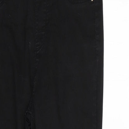 Womens UK Size 10 Preworn Regular Fit Mom Black Jeans
