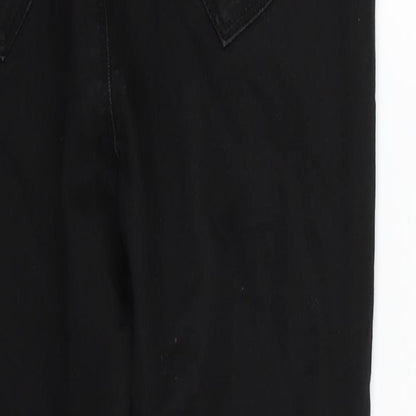 Womens UK Size 10 Preworn Regular Fit Mom Black Jeans