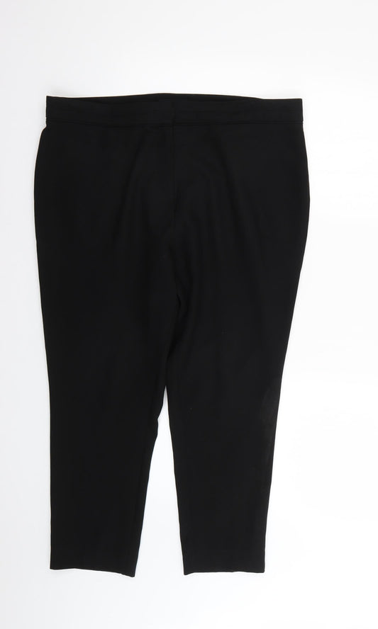F&F Womens Black   Trousers  Size 16 L22 in