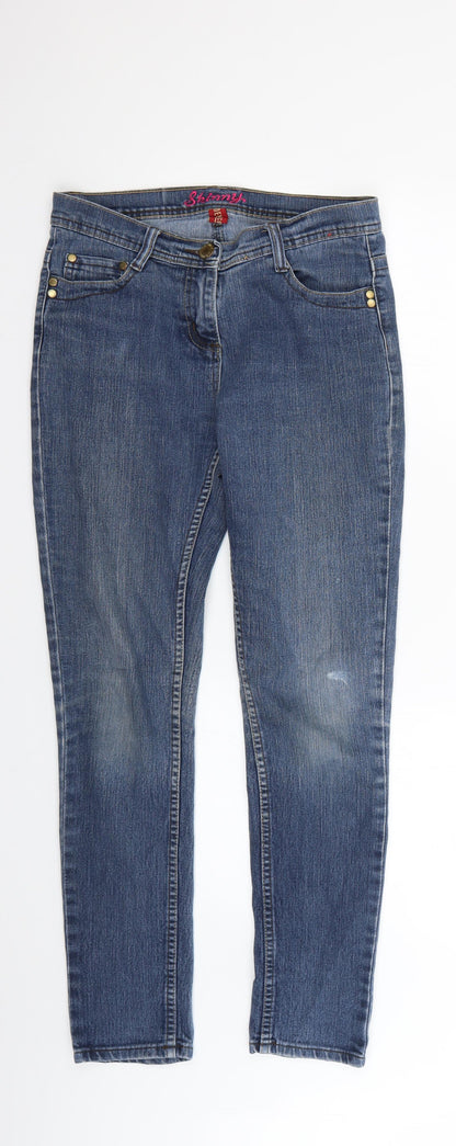 Denim & Co. Womens Black   Skinny Jeans Size 12 L27 in