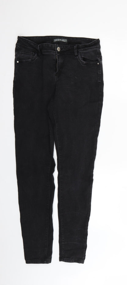 Denim & Co. Womens Black   Skinny Jeans Size 14 L27 in