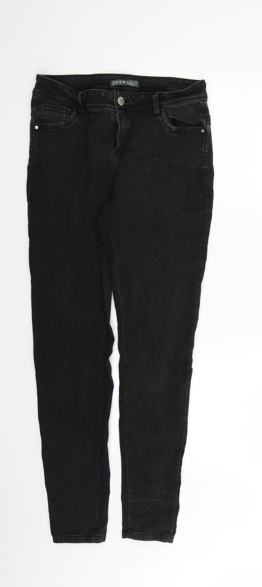 Denim & Co. Womens Black   Skinny Jeans Size 14 L27 in