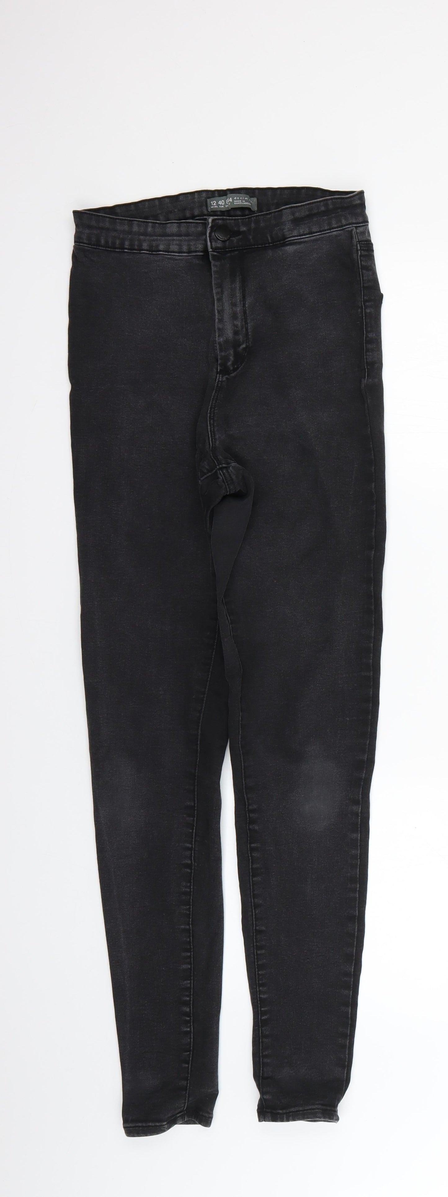 Denim & Co. Womens Black   Skinny Jeans Size 12 L29 in