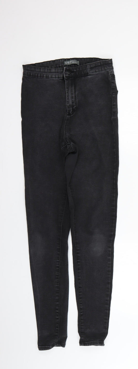 Denim & Co. Womens Black   Skinny Jeans Size 12 L29 in