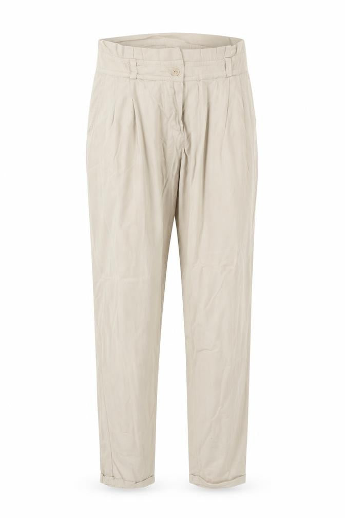 Womens UK Size M Preworn Regular Fit  Beige Trousers