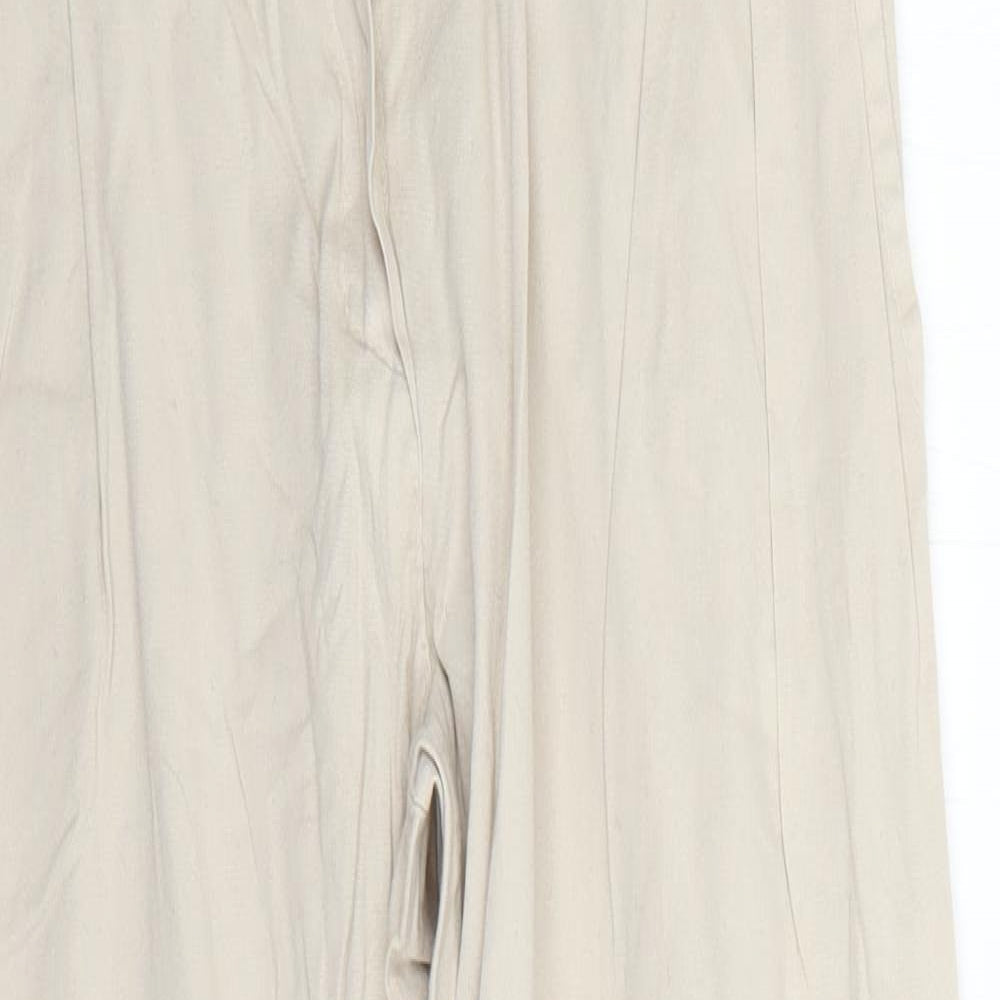 Womens UK Size M Preworn Regular Fit  Beige Trousers