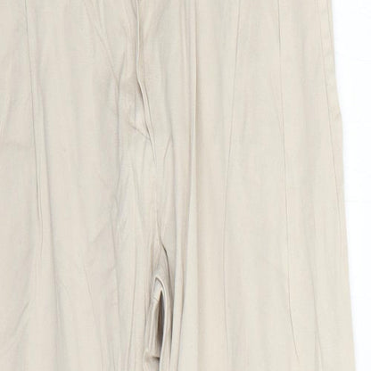 Womens UK Size M Preworn Regular Fit  Beige Trousers