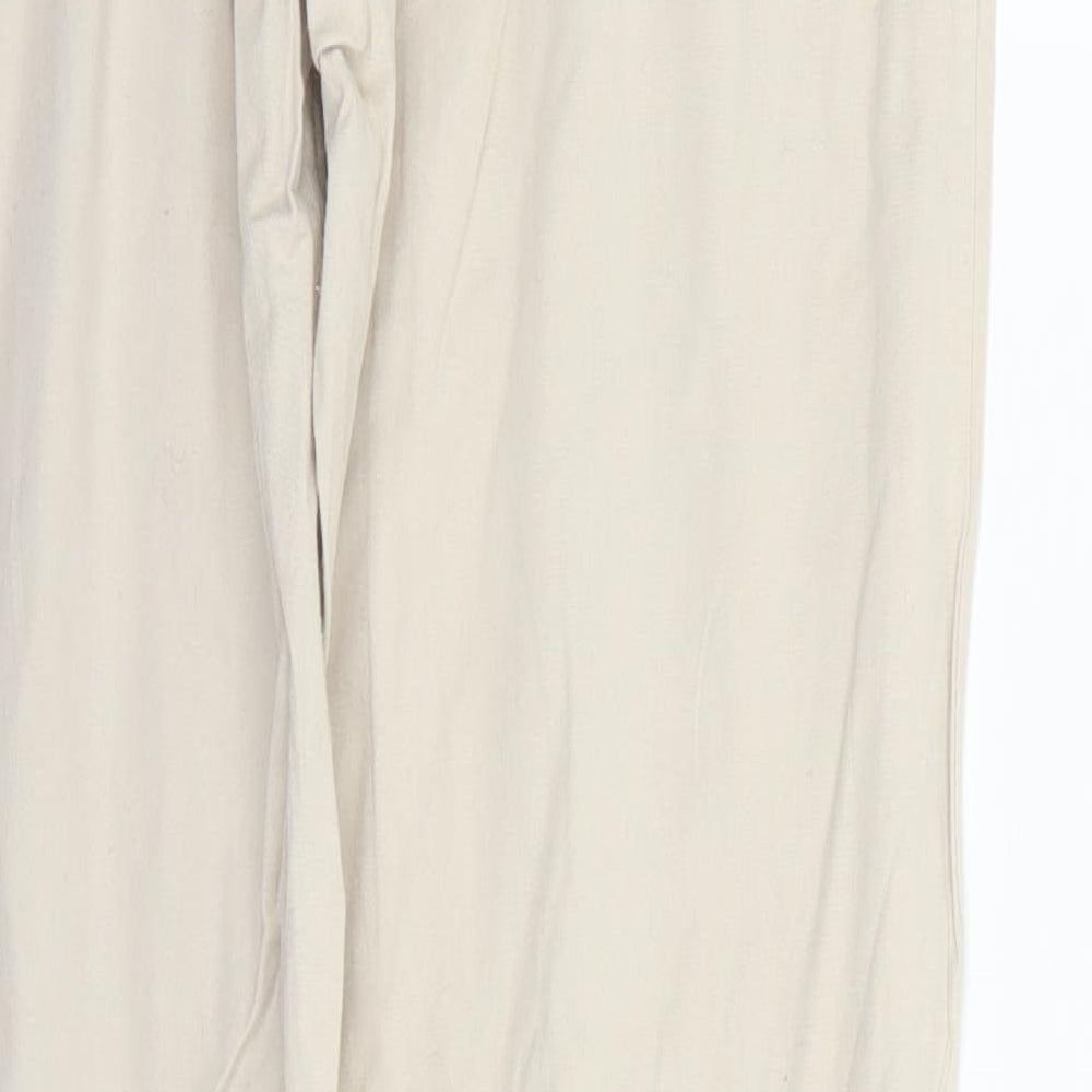 Womens UK Size M Preworn Regular Fit  Beige Trousers