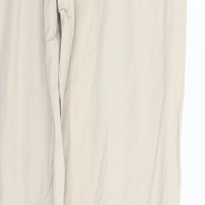 Womens UK Size M Preworn Regular Fit  Beige Trousers
