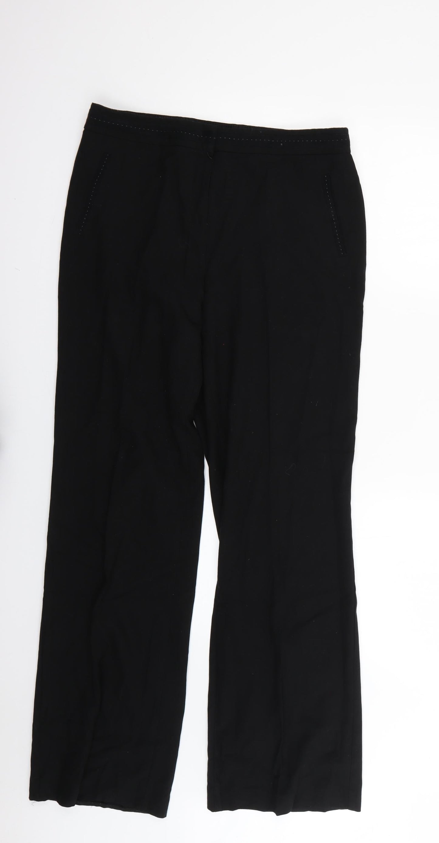 Womens UK Size 14 Marks and Spencer Regular Fit  Black Trousers