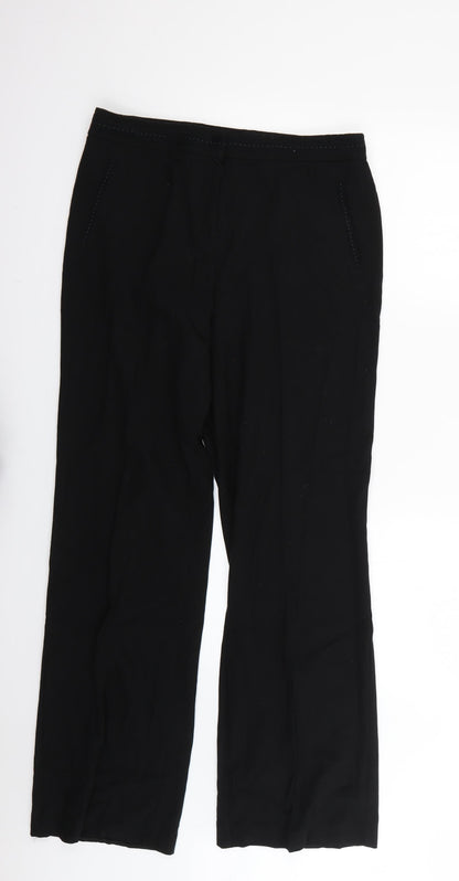 Womens UK Size 14 Marks and Spencer Regular Fit  Black Trousers